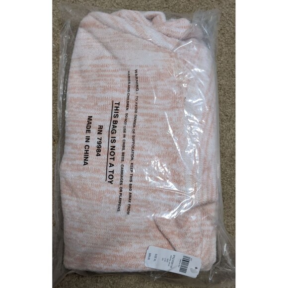 Wmn's NWT~SOMA Weekend Marshmallow Knit Hooded Sweater in Light Pink (Hush) XL - Picture 3 of 5